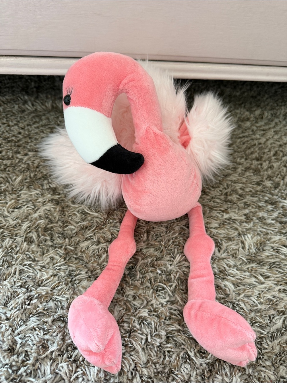 Scentsy Pink Flamingo Plush Bird Toy with Fluffy Feathers